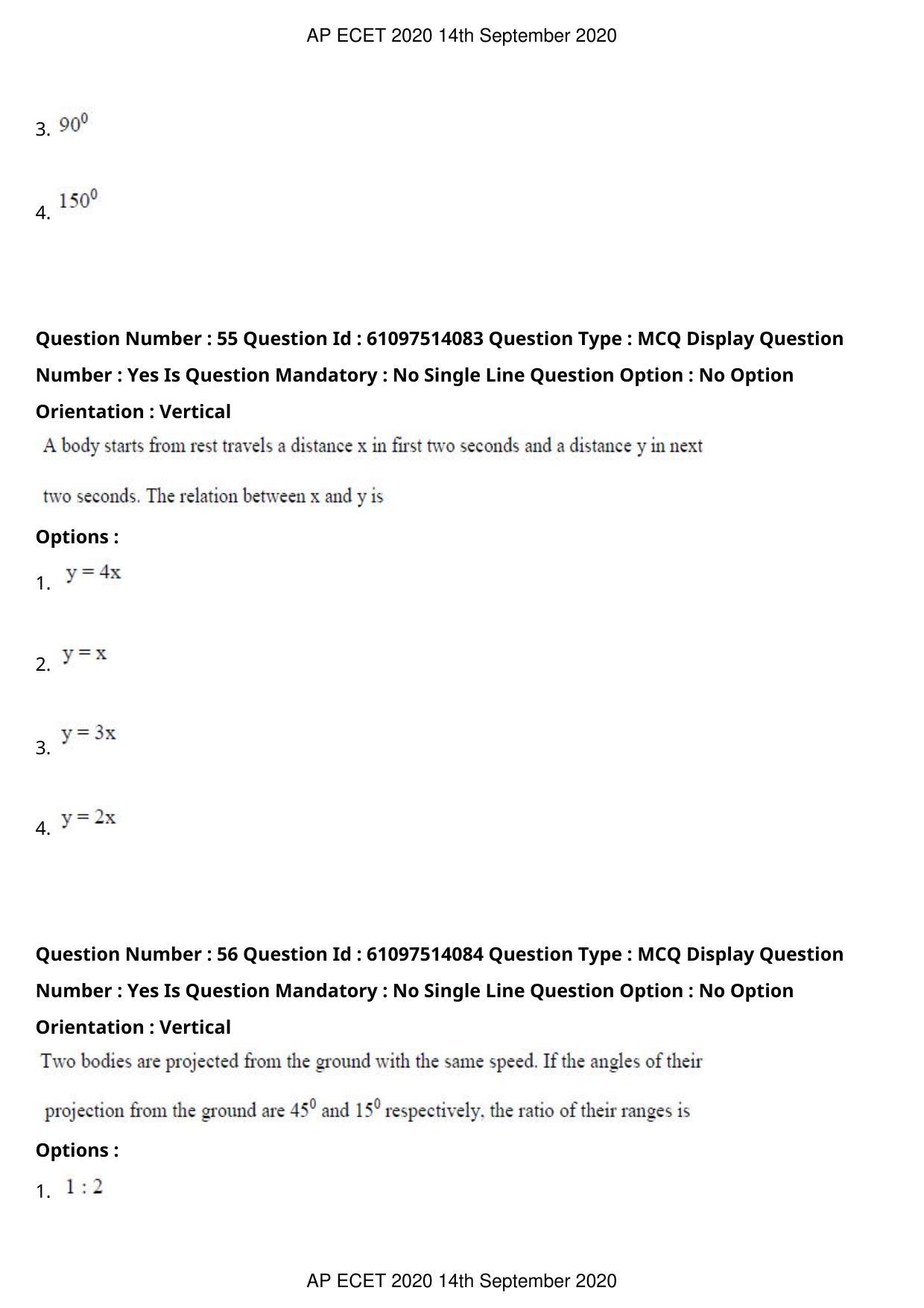 AP ECET 2020 - Electronics and Communication (Preview) Question Paper With Preliminary Keys - Page 32