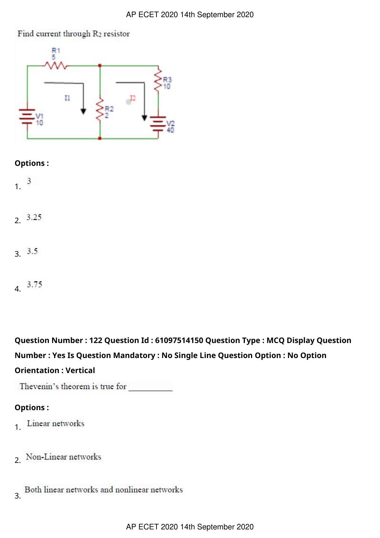 AP ECET 2020 - Electronics and Communication (Preview) Question Paper With Preliminary Keys - Page 66