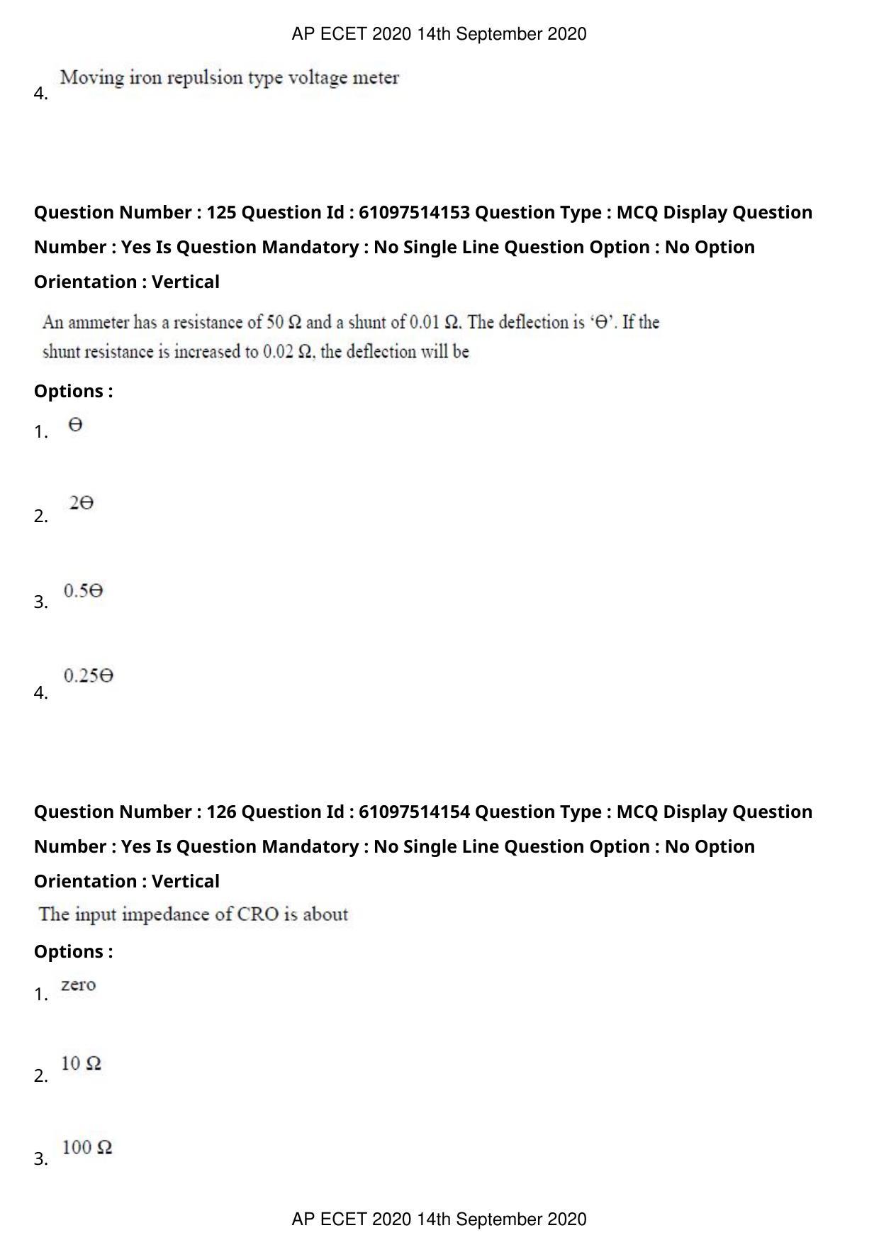 AP ECET 2020 - Electronics and Communication (Preview) Question Paper With Preliminary Keys - Page 68