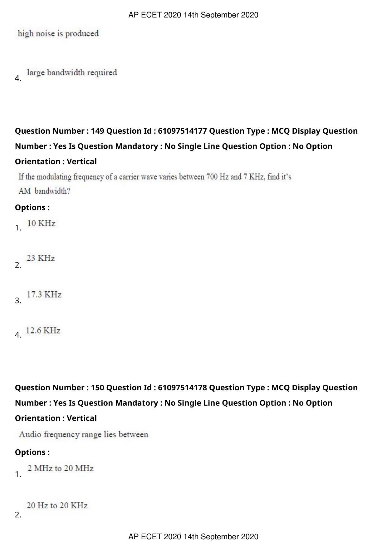 AP ECET 2020 - Electronics and Communication (Preview) Question Paper With Preliminary Keys - Page 80