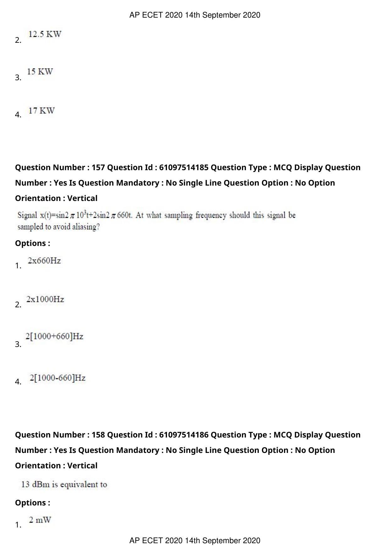 AP ECET 2020 - Electronics and Communication (Preview) Question Paper With Preliminary Keys - Page 84