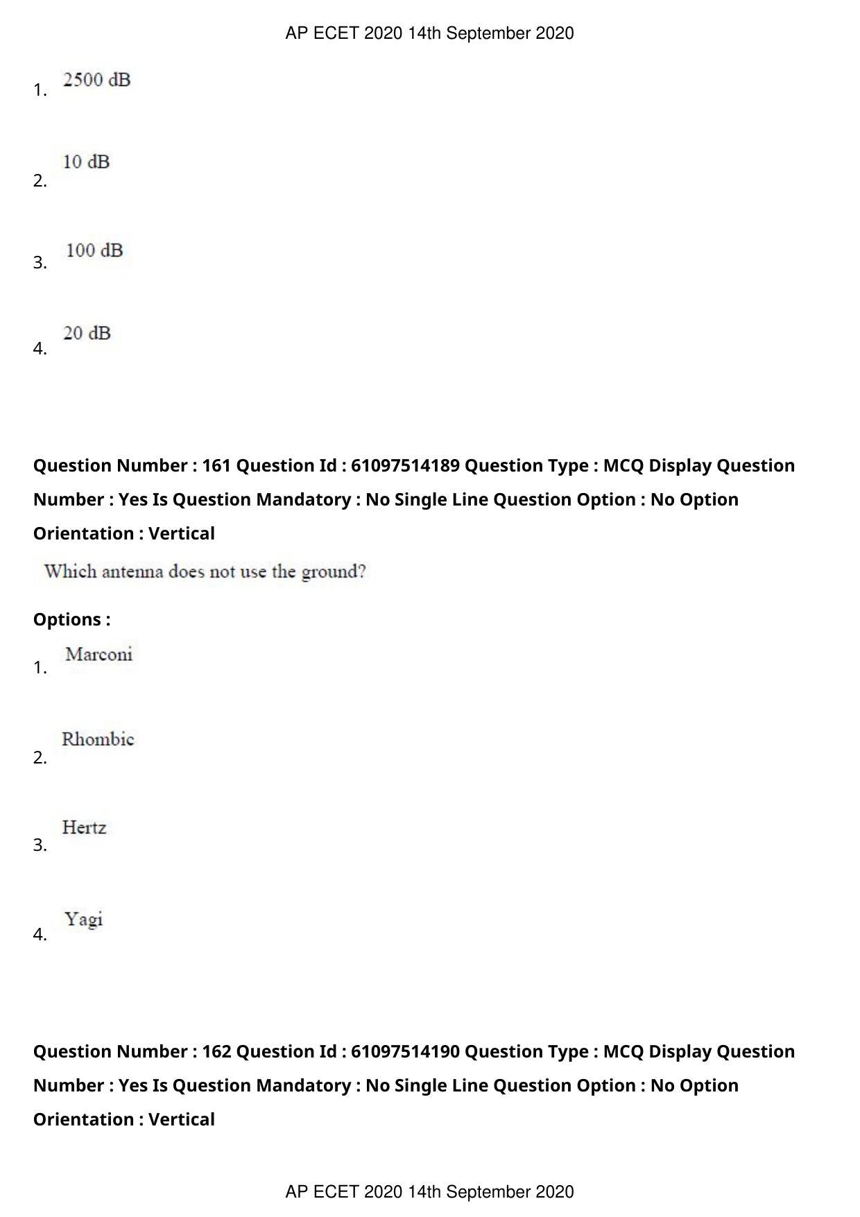 AP ECET 2020 - Electronics and Communication (Preview) Question Paper With Preliminary Keys - Page 86