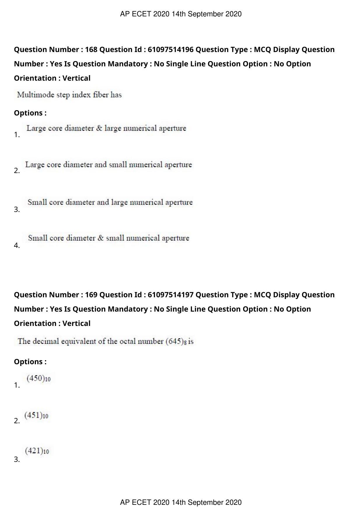 AP ECET 2020 - Electronics and Communication (Preview) Question Paper With Preliminary Keys - Page 90