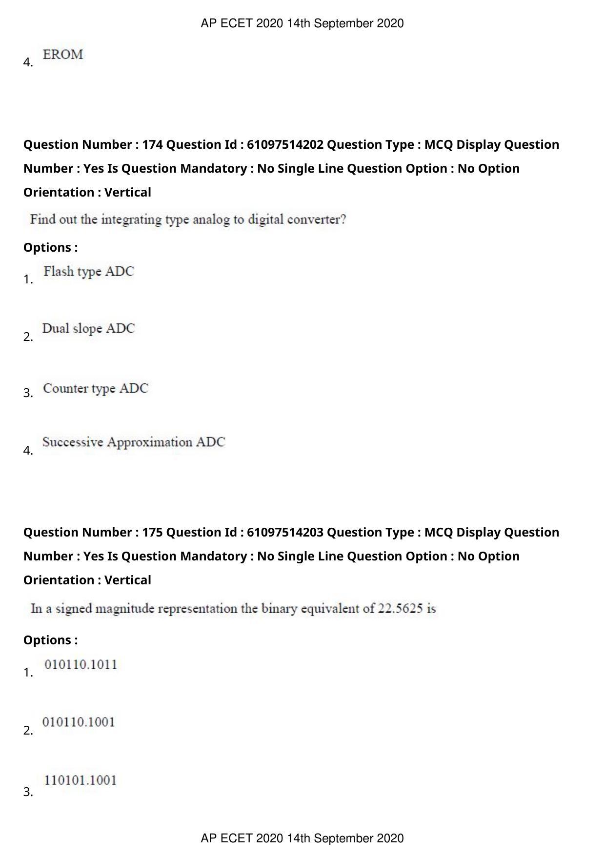 AP ECET 2020 - Electronics and Communication (Preview) Question Paper With Preliminary Keys - Page 93