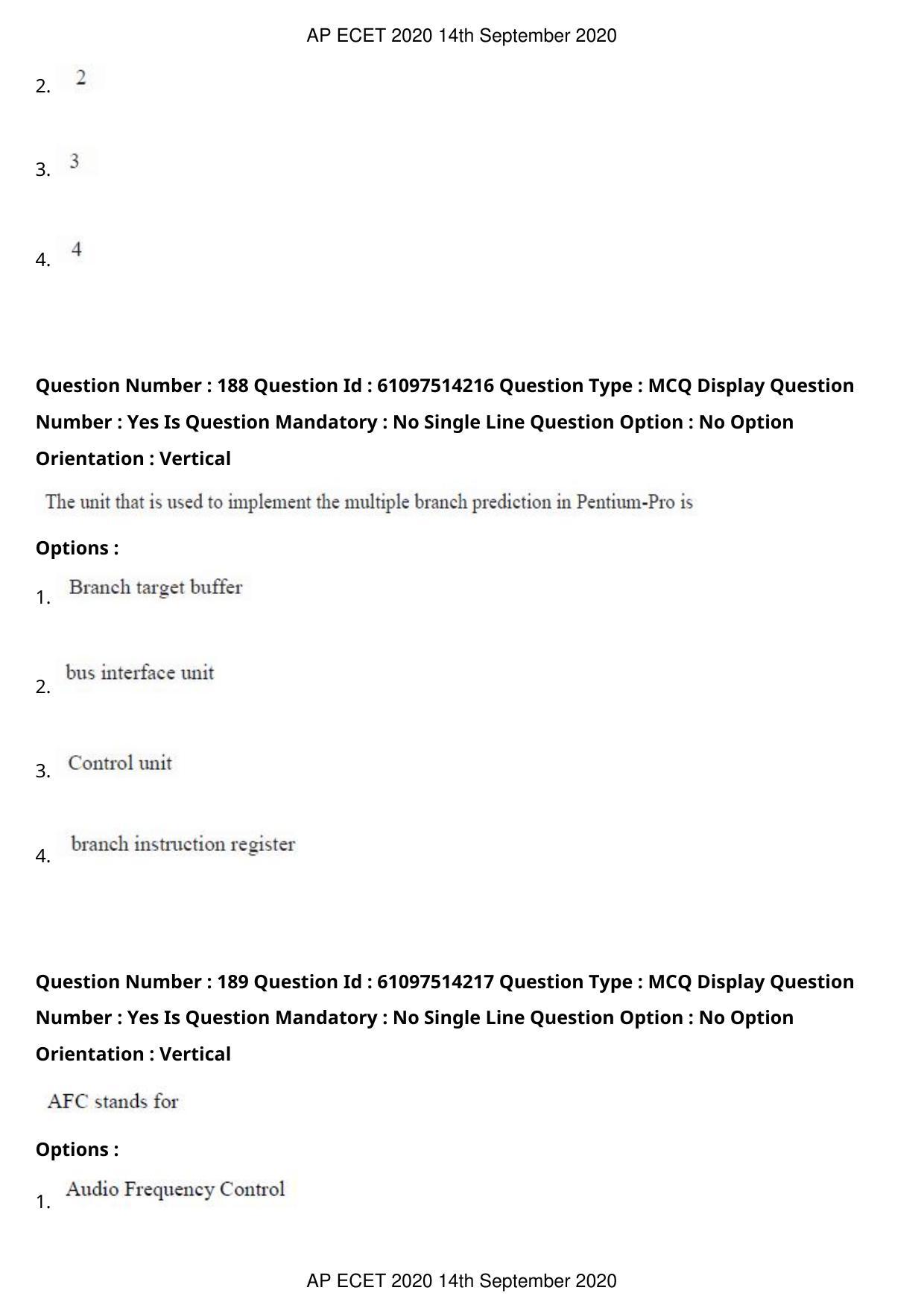 AP ECET 2020 - Electronics and Communication (Preview) Question Paper With Preliminary Keys - Page 100