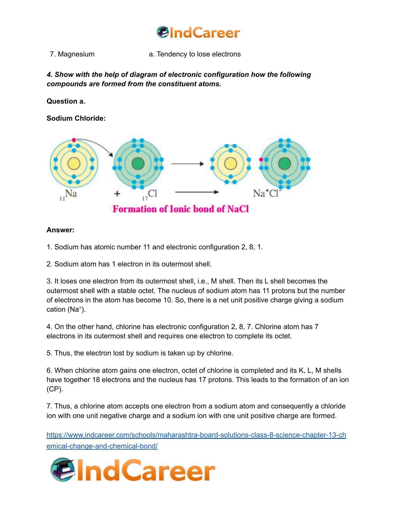Maharashtra Board Solutions Class 8-Science: Chapter 13- Chemical Change and Chemical Bond - Page 7