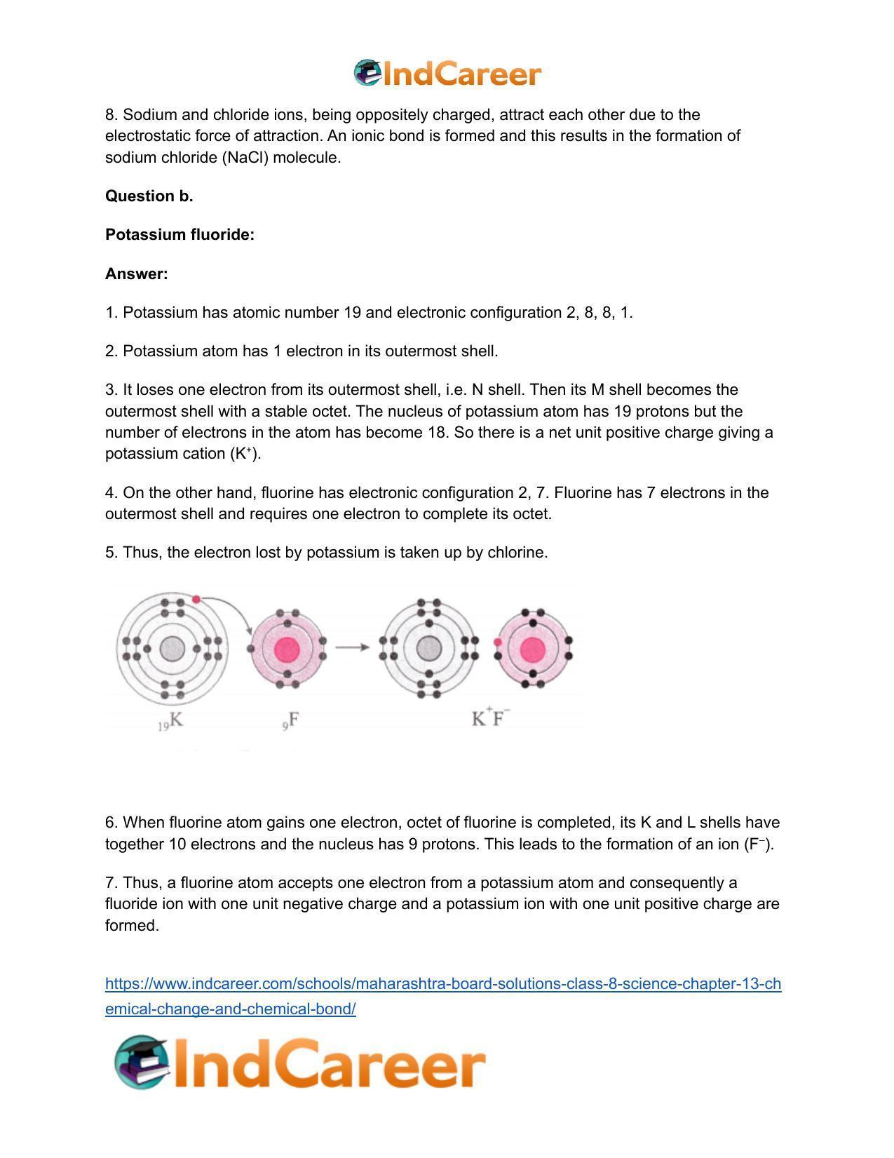 Maharashtra Board Solutions Class 8-Science: Chapter 13- Chemical Change and Chemical Bond - Page 8