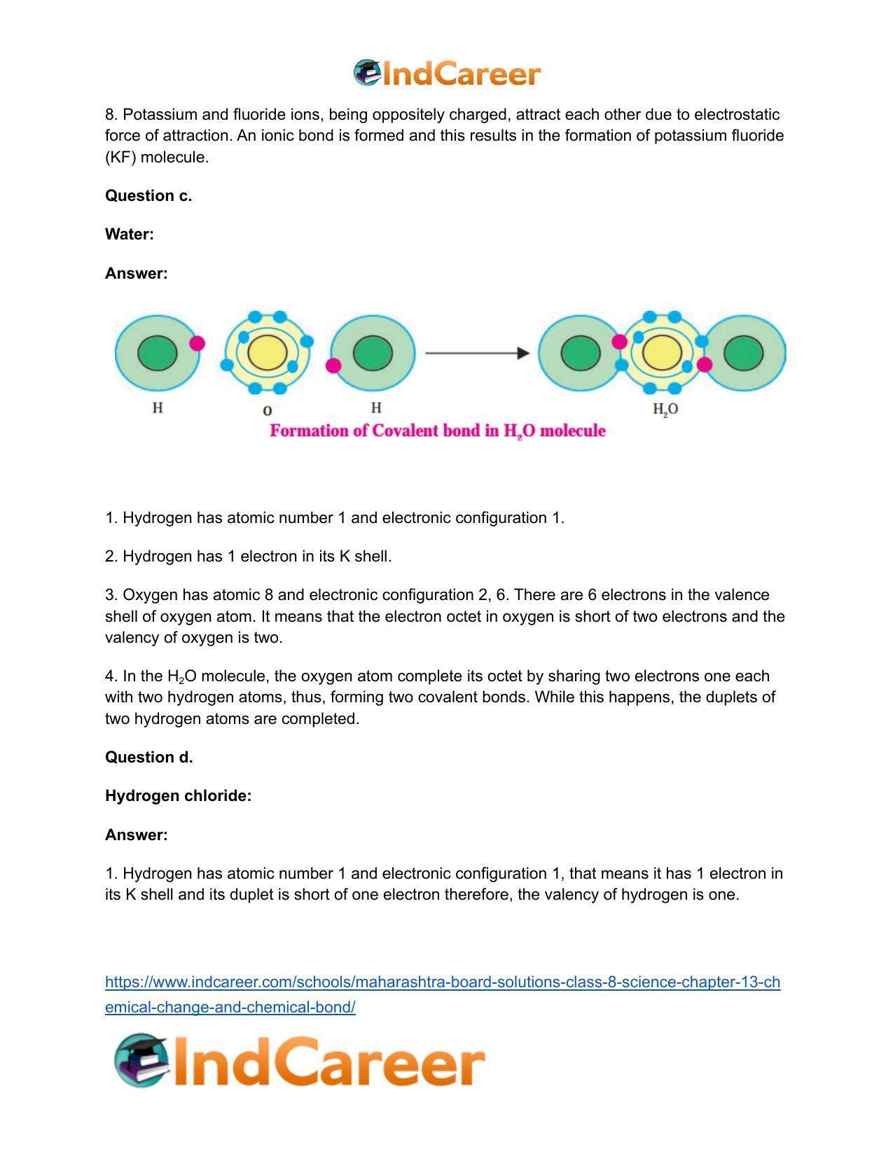Maharashtra Board Solutions Class 8-Science: Chapter 13- Chemical Change and Chemical Bond - Page 9