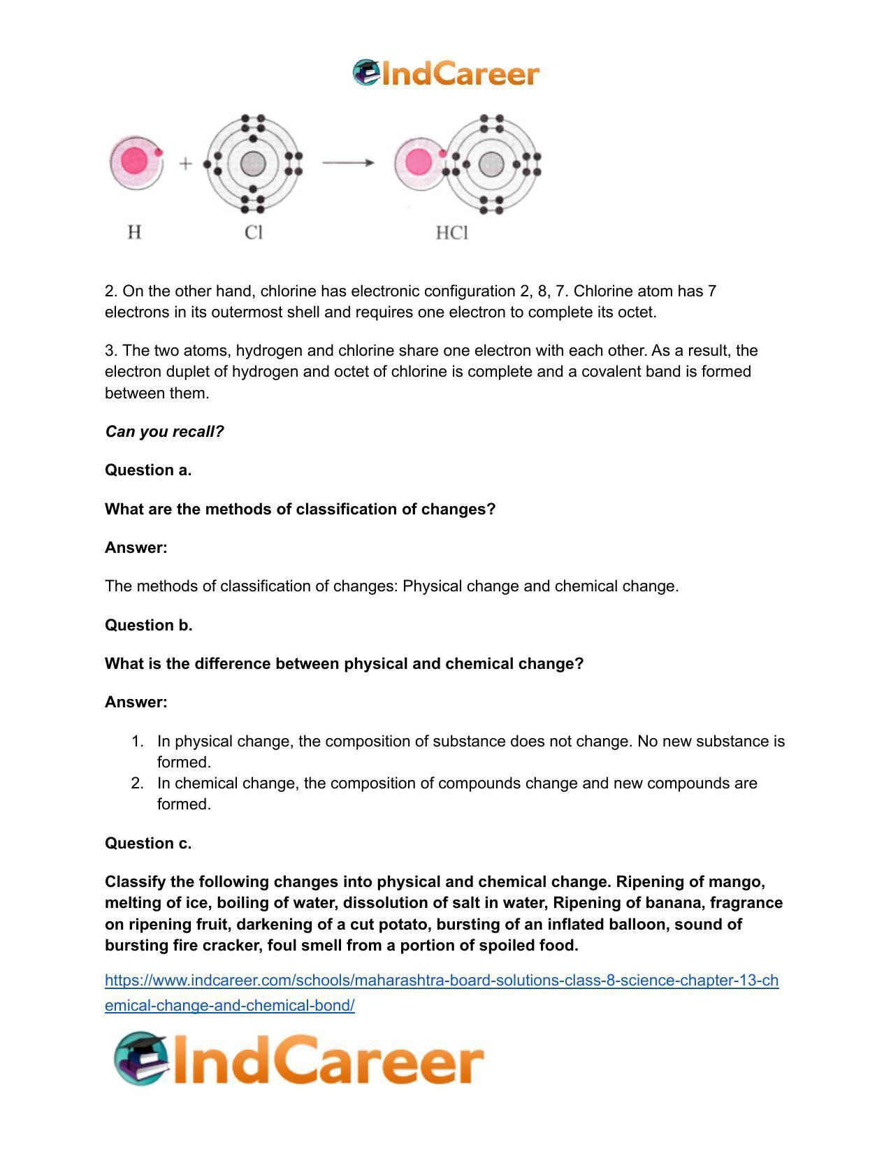 Maharashtra Board Solutions Class 8-Science: Chapter 13- Chemical Change and Chemical Bond - Page 10