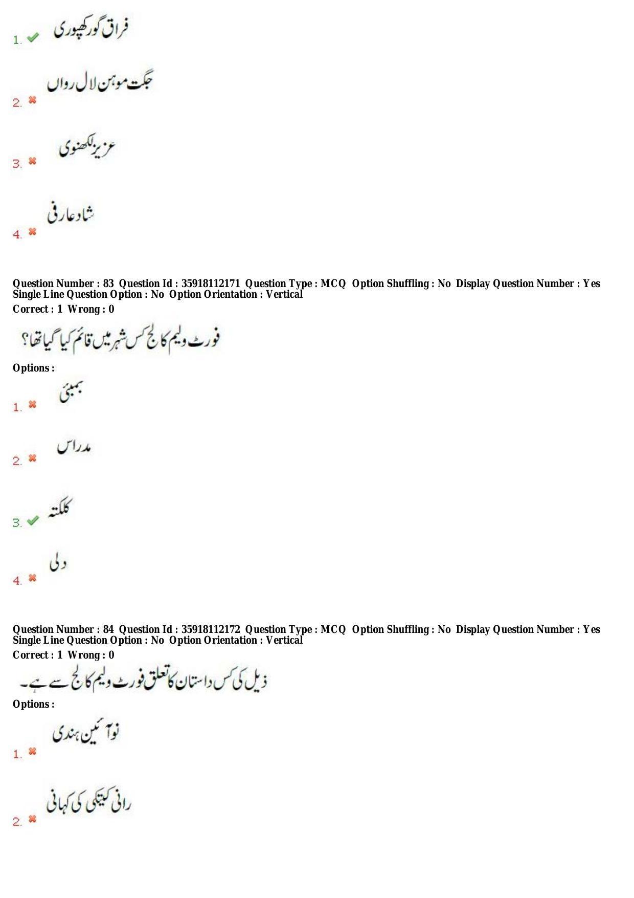TS CPGET 2018 M.A. Urdu (Shift 1) Question Paper with Answer Key - Page 37