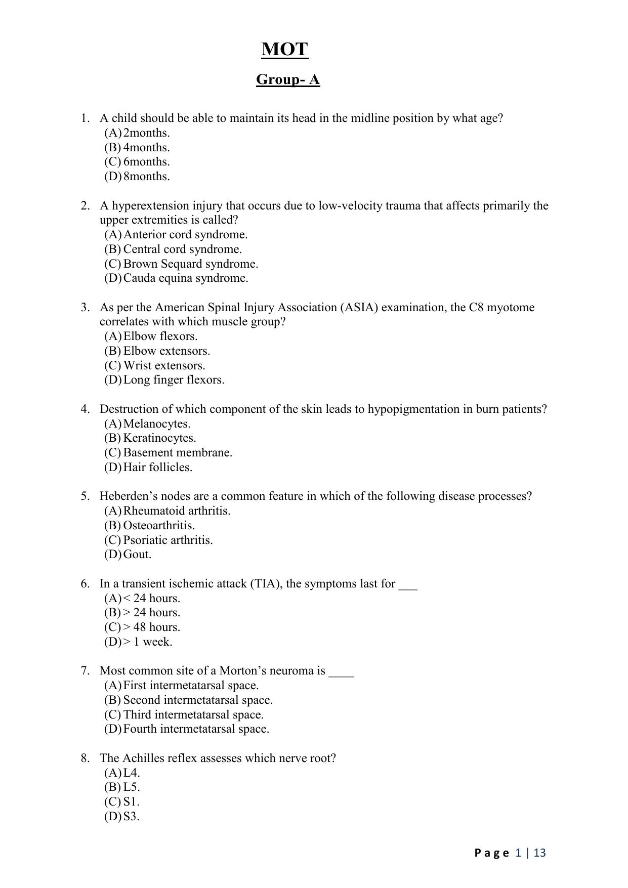 WB JEMAS (PG) MOT 2024 Question Paper - Page 3
