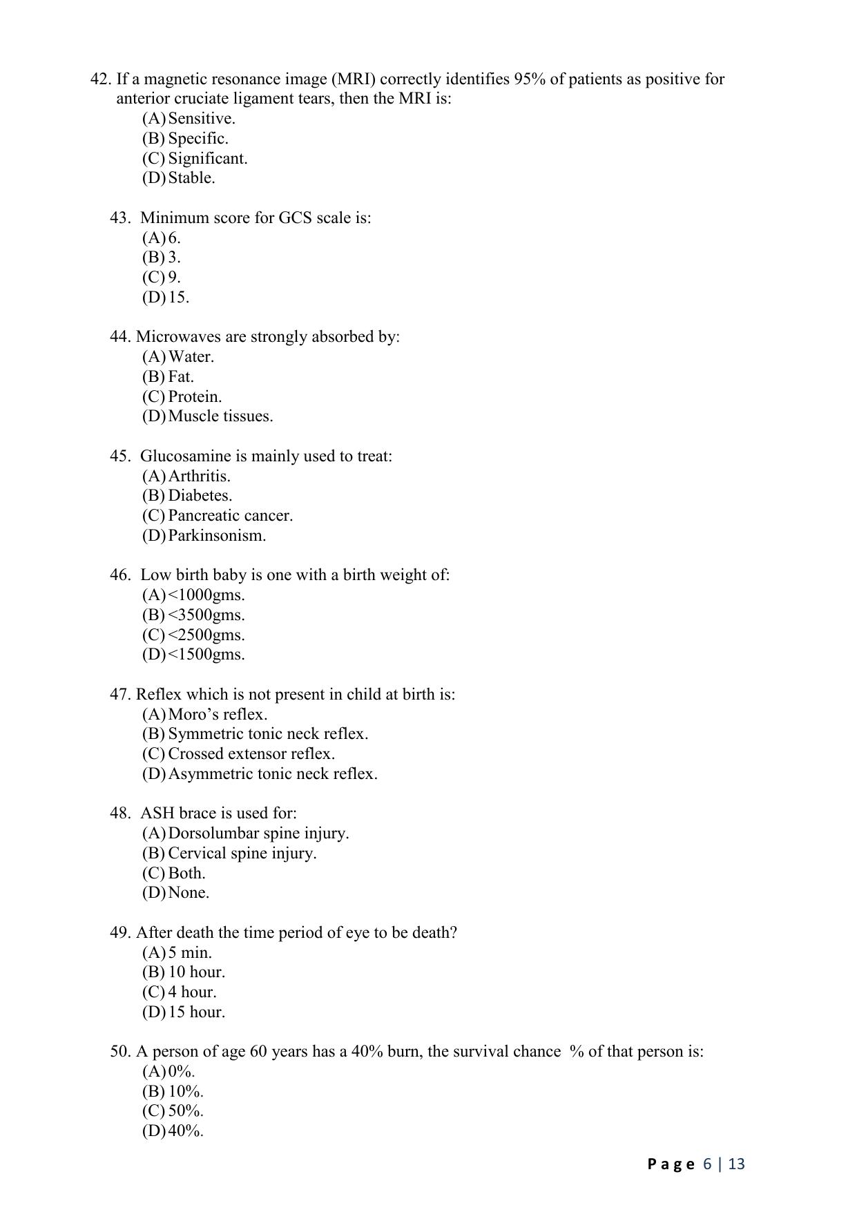 WB JEMAS (PG) MOT 2024 Question Paper - Page 8