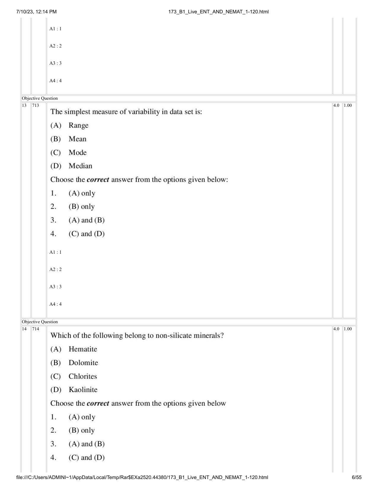 ICAR AIEEA PG 2023 ENTOMOLOGY AND NEMATOLOGY Question Paper - Page 6