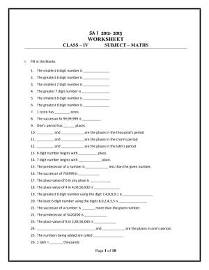 Worksheet for Class 4 Maths Assignment 98