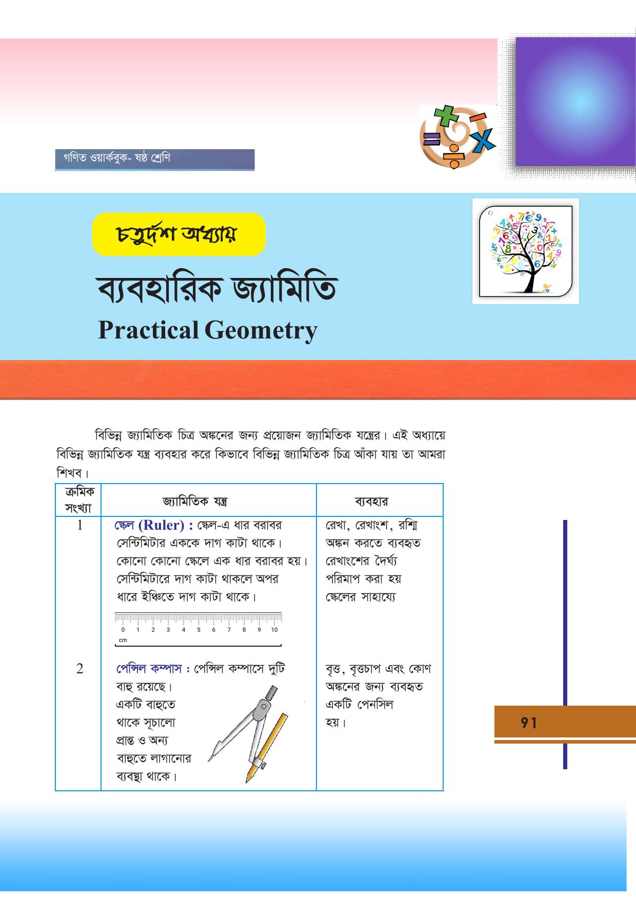 Tripura Board Class 6 Math Bengali Version Workbooks - Page 91