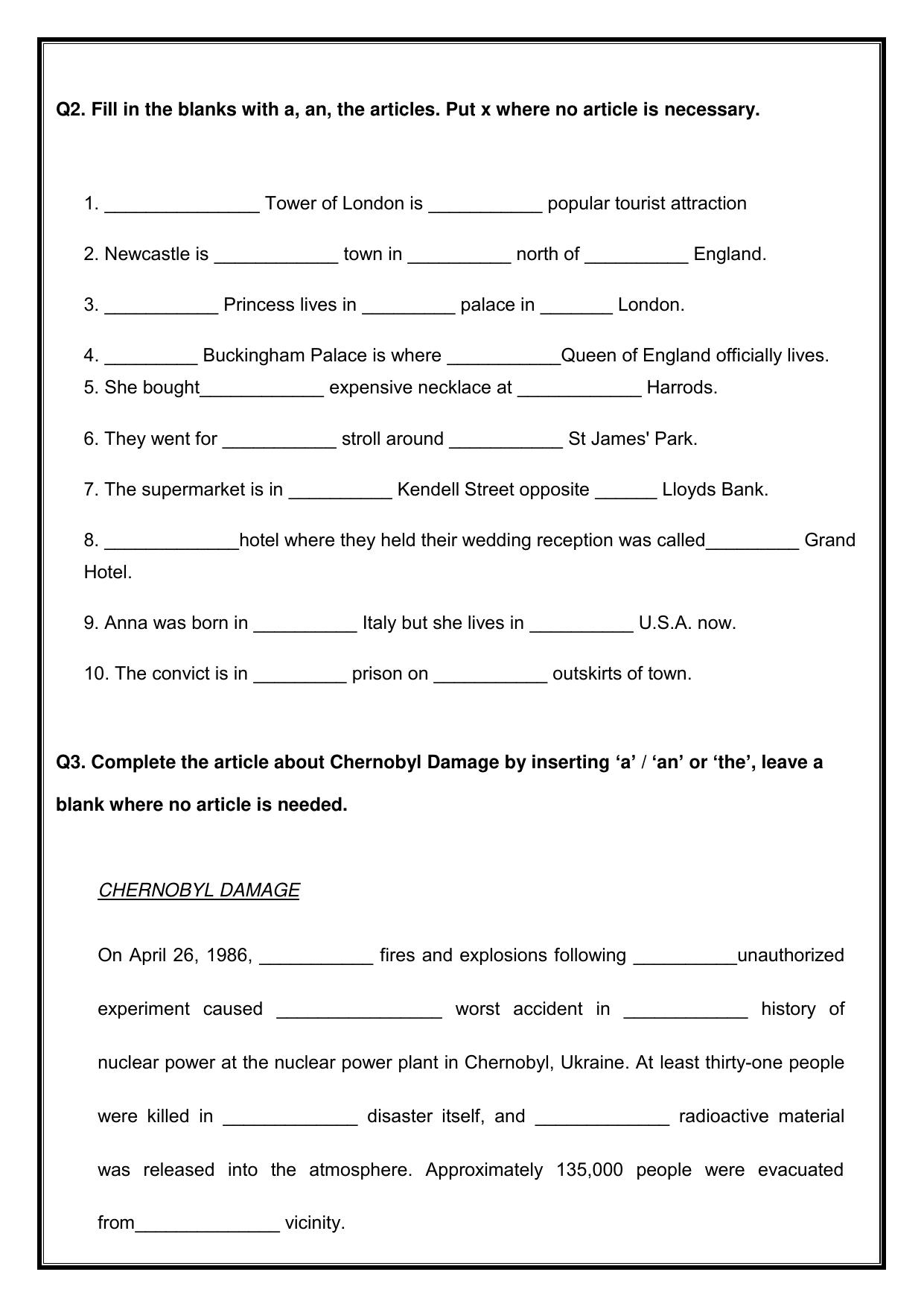 Worksheet for Class 5 English Assignment 12 - Page 2