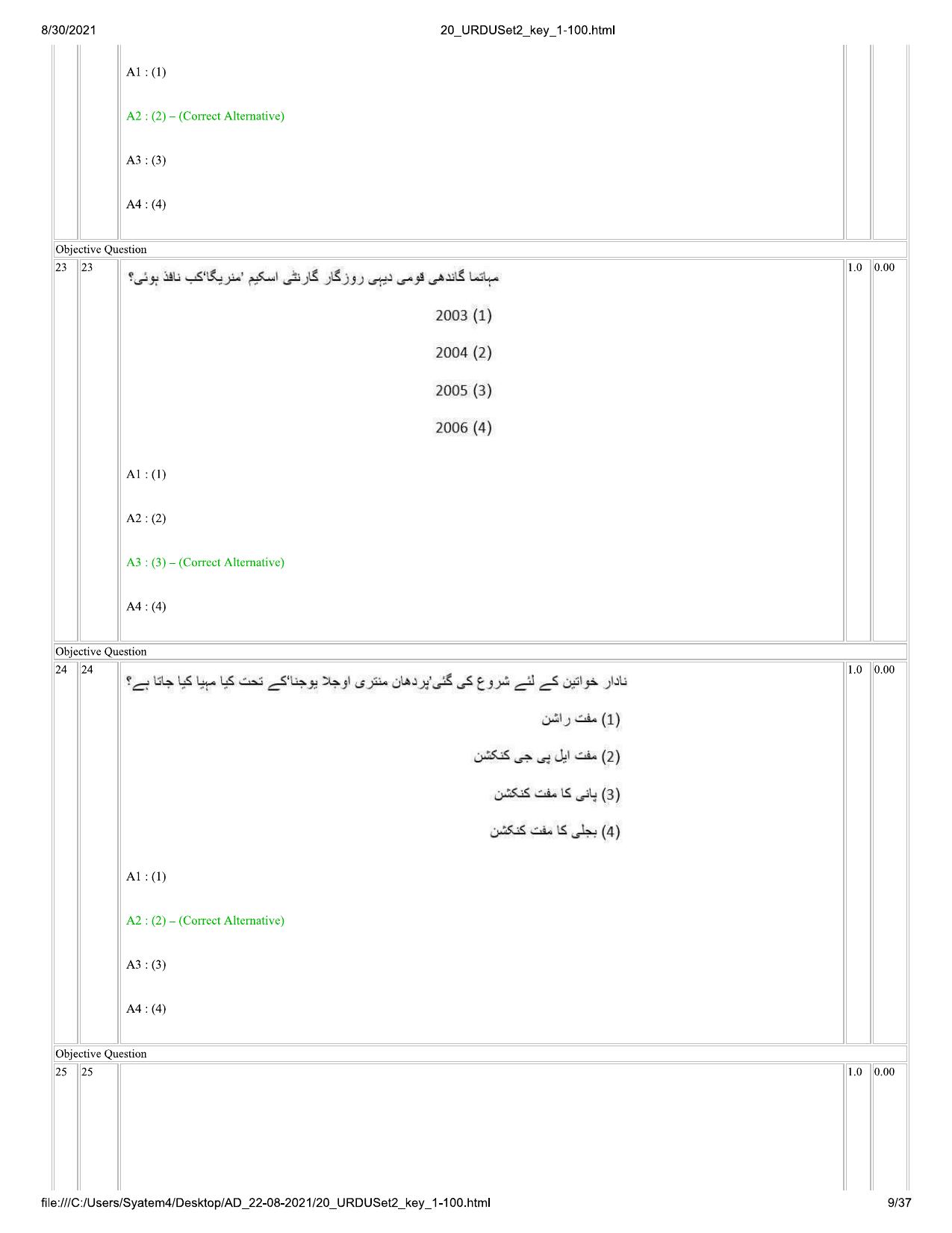 IIMC Journalism (PG Diploma) 2021 Urdu Question Paper - Page 9