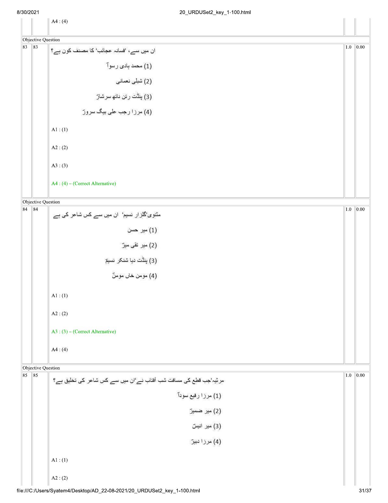 IIMC Journalism (PG Diploma) 2021 Urdu Question Paper - Page 31