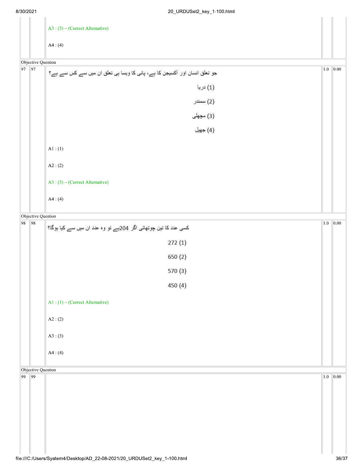 IIMC Journalism (PG Diploma) 2021 Urdu Question Paper - Page 36