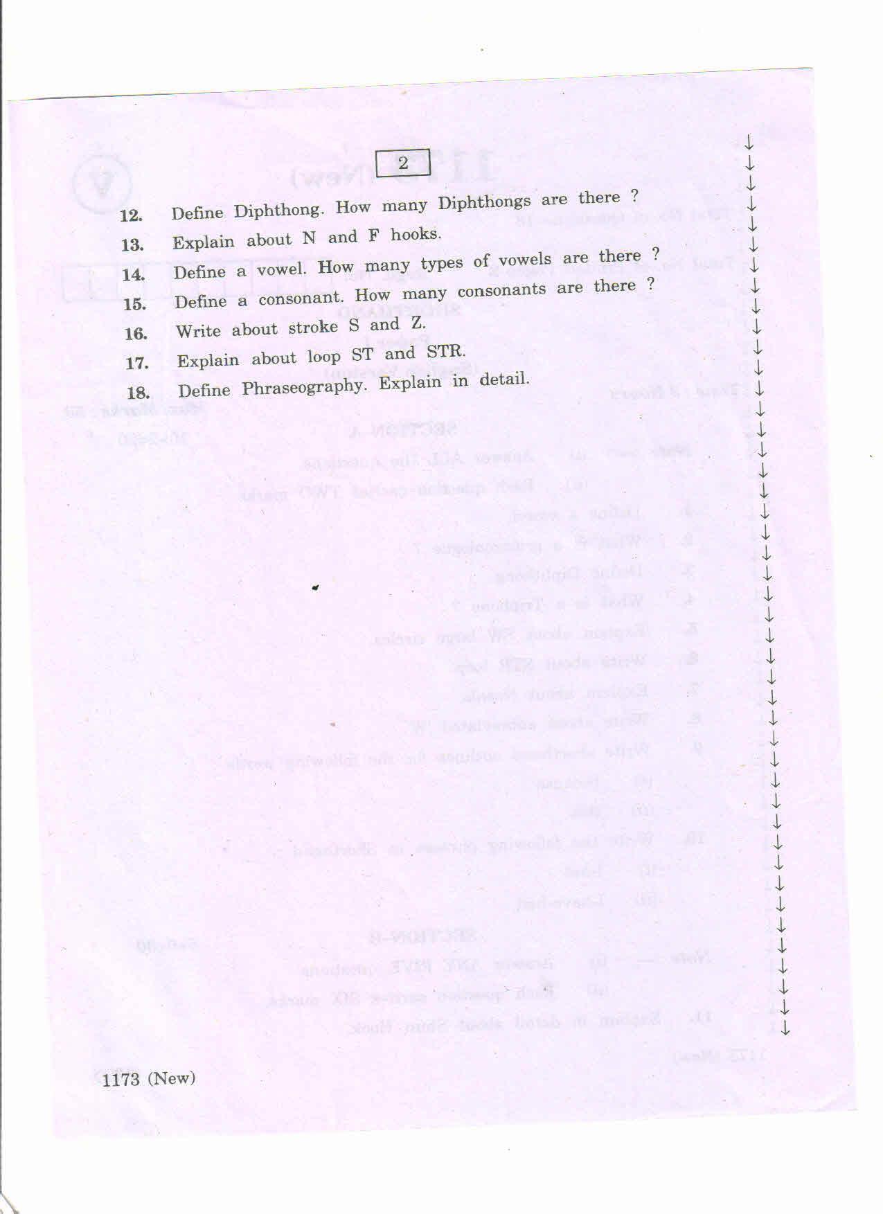 AP Inter 1st Year Short Hand-I March-2020-Vocational Question Paper - Page 2