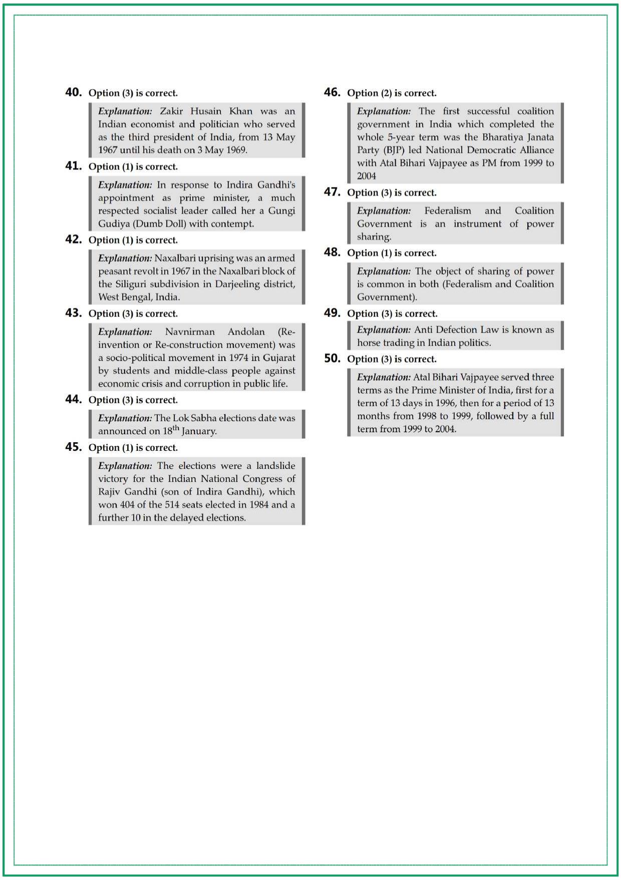 CUET Political Science Sample Paper 9 - Page 6