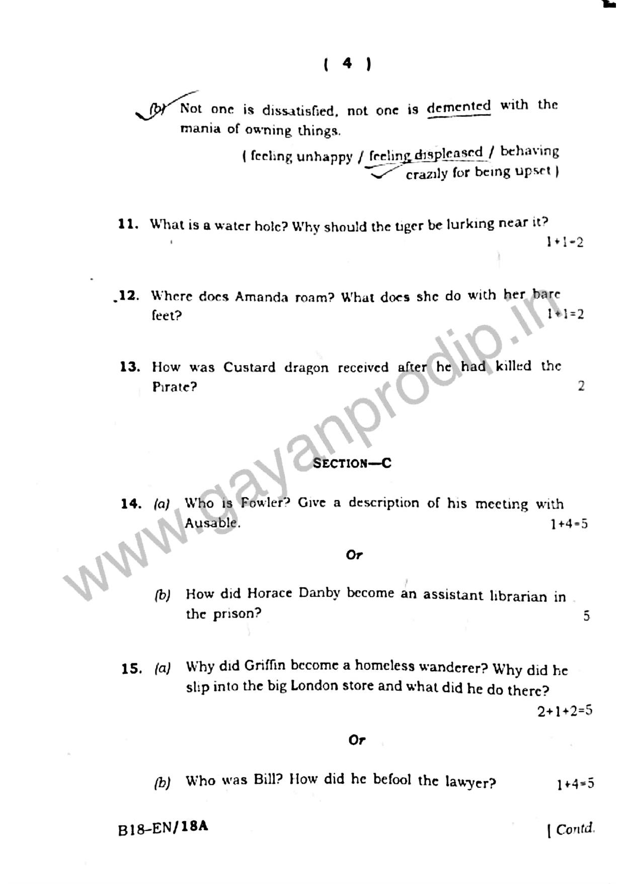 SEBA HSLC English Question Paper 2018 - Page 4