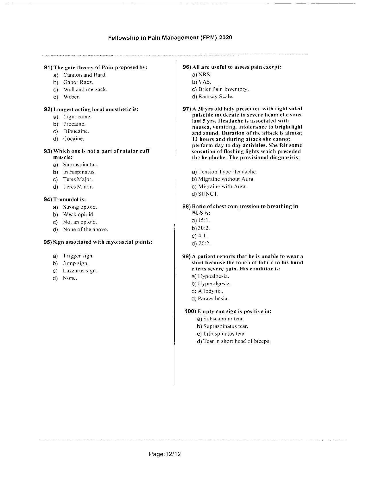 WBJEEB JEMAS (PG) 2020 FPM Question Paper - Page 12