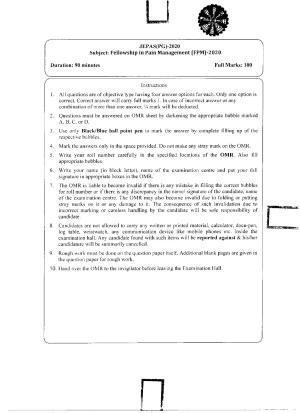 WBJEEB JEMAS (PG) 2020 FPM Question Paper