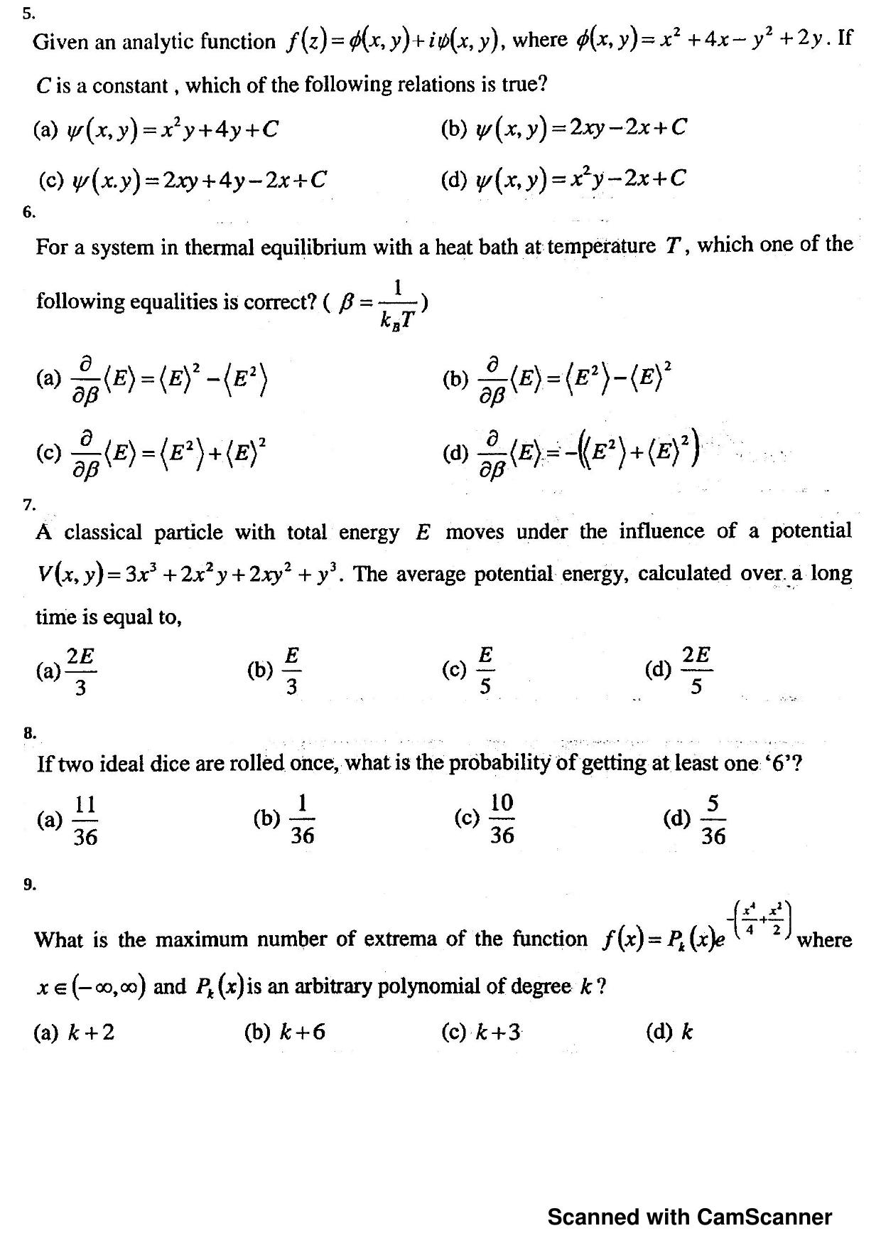 JEST 2015 Physics Question Paper with  Answer key - Page 2