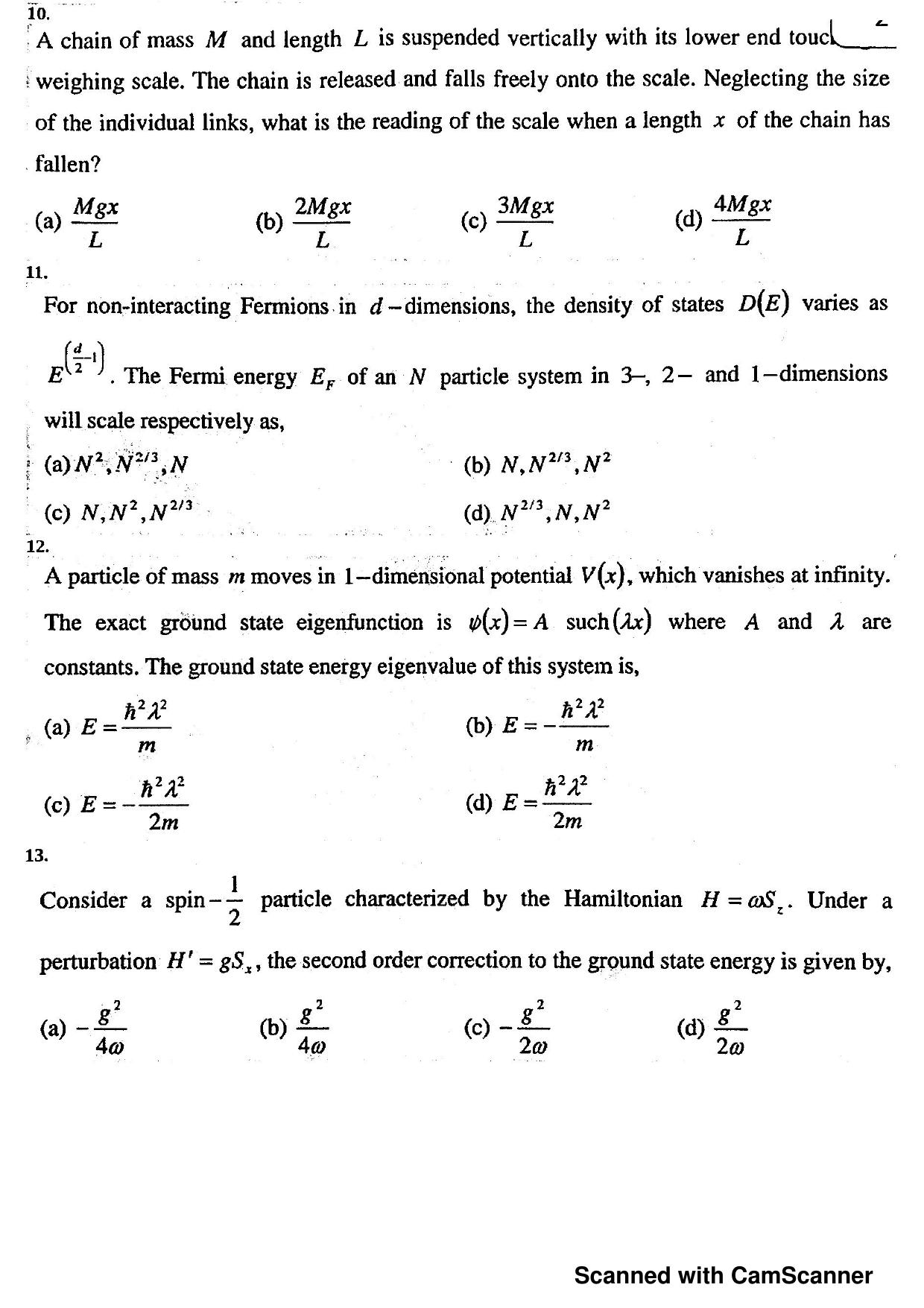 JEST 2015 Physics Question Paper with  Answer key - Page 3