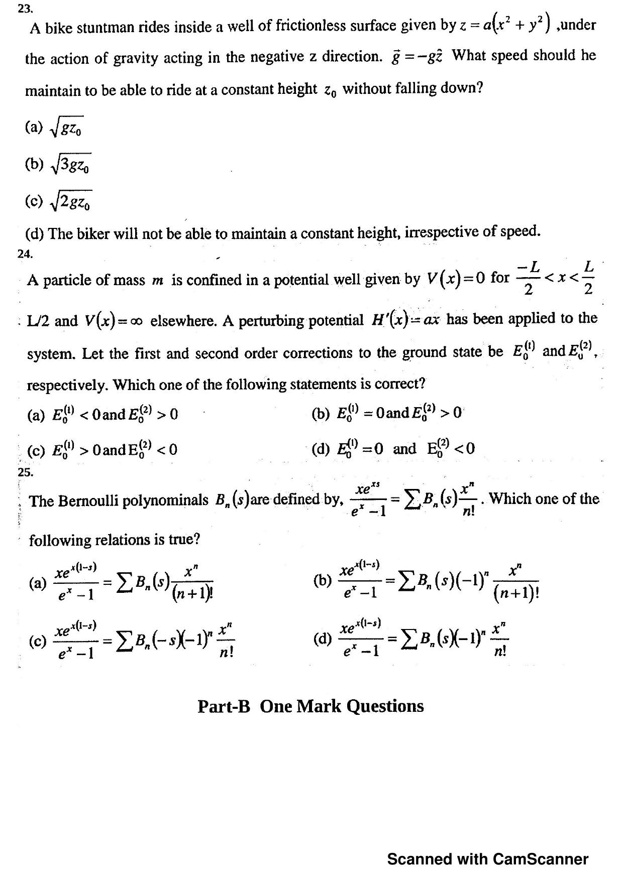 JEST 2015 Physics Question Paper with  Answer key - Page 7