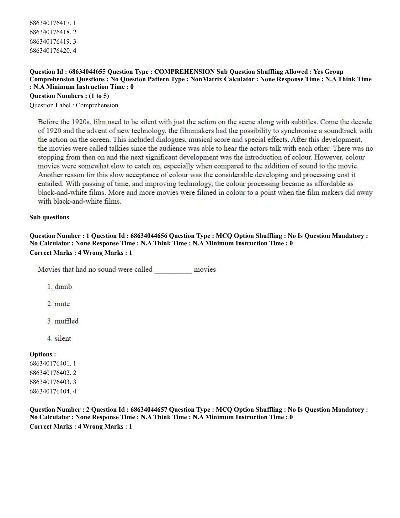CUET PG 2023: ACQP26 – Vyakarana & Sabdabodha Systems (Eng)- Shift 3 (30-06-2023) Question Paper - Page 4