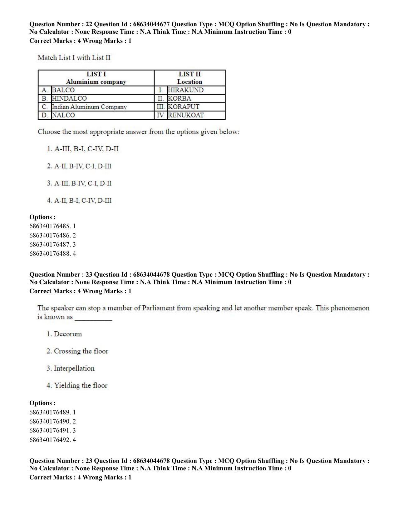 CUET PG 2023: ACQP26 – Vyakarana & Sabdabodha Systems (Eng)- Shift 3 (30-06-2023) Question Paper - Page 33