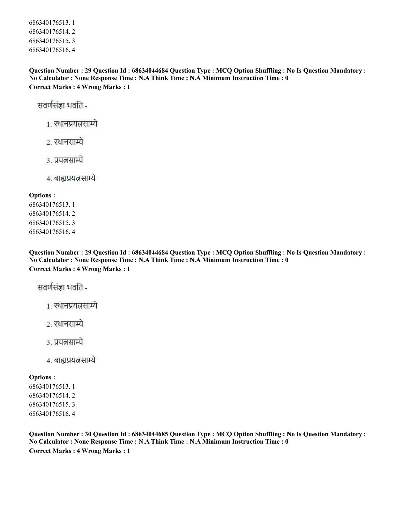 CUET PG 2023: ACQP26 – Vyakarana & Sabdabodha Systems (Eng)- Shift 3 (30-06-2023) Question Paper - Page 42
