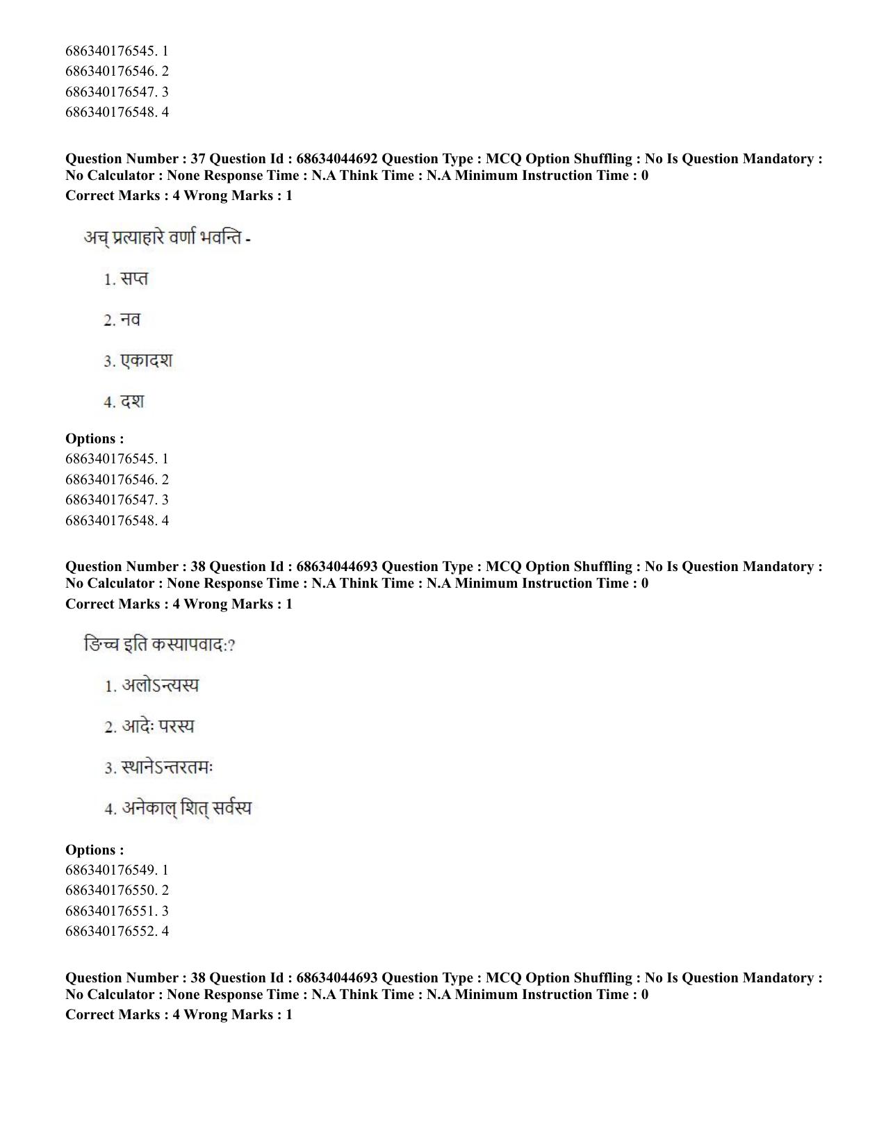 CUET PG 2023: ACQP26 – Vyakarana & Sabdabodha Systems (Eng)- Shift 3 (30-06-2023) Question Paper - Page 52