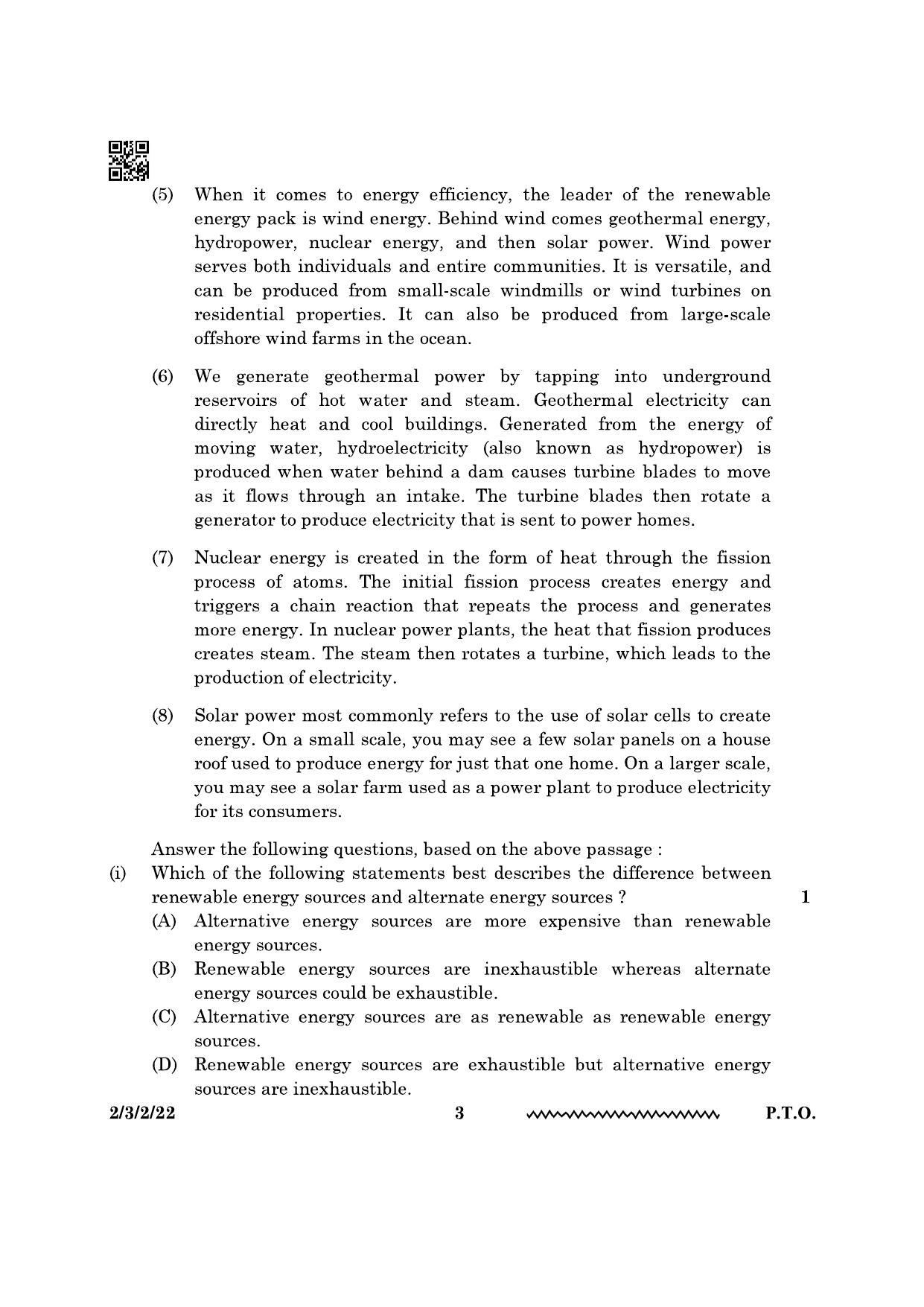 CBSE Class 10 2-3-2 English Literature 2024 Question Paper - Page 3