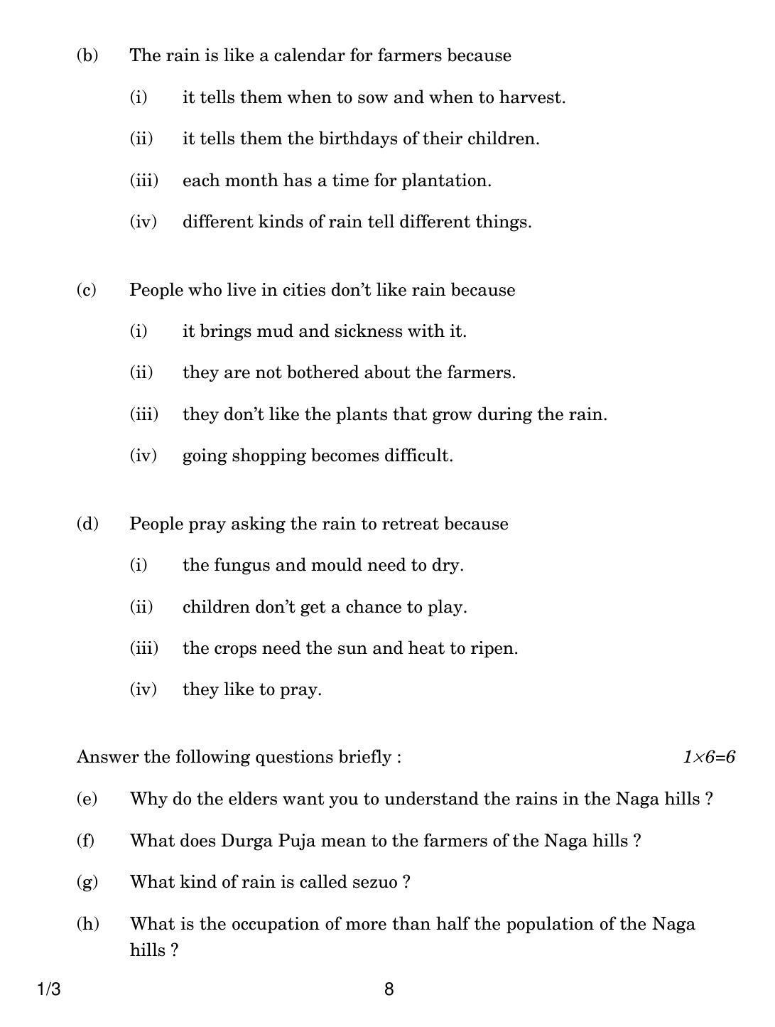 CBSE Class 12 1-3 ENGLISH CORE 2018 Question Paper - Page 8