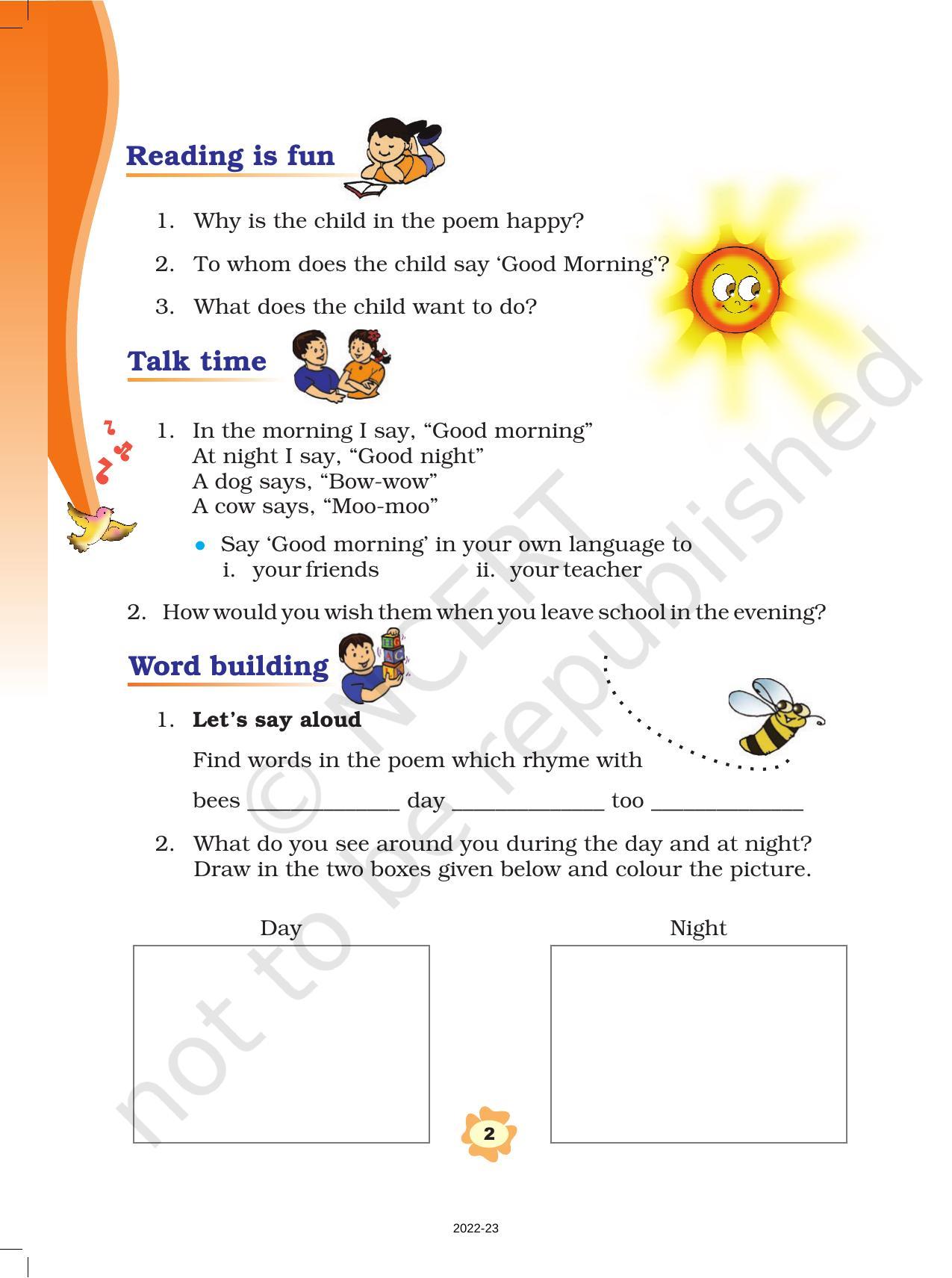 NCERT Book for Class 3 English: Unit I.1-Good Morning - Page 2