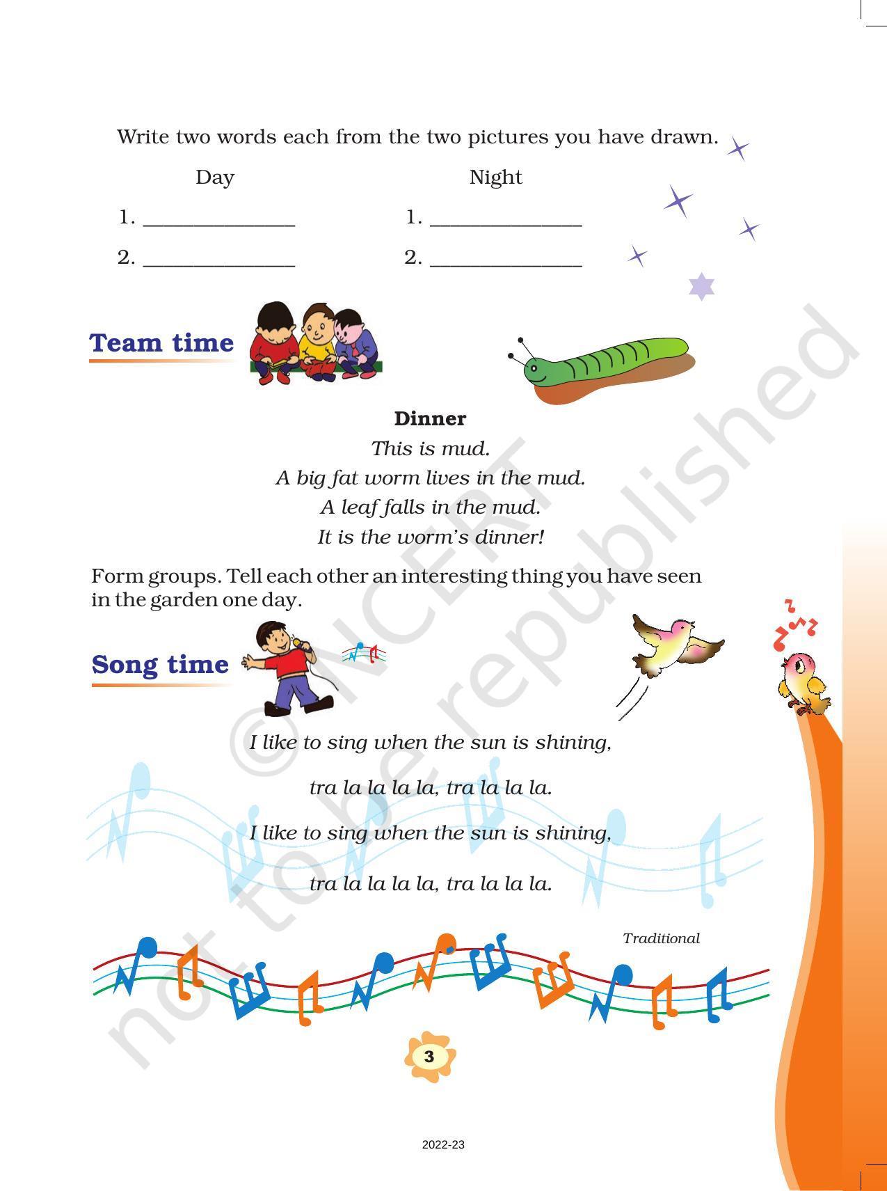 NCERT Book for Class 3 English: Unit I.1-Good Morning - Page 3