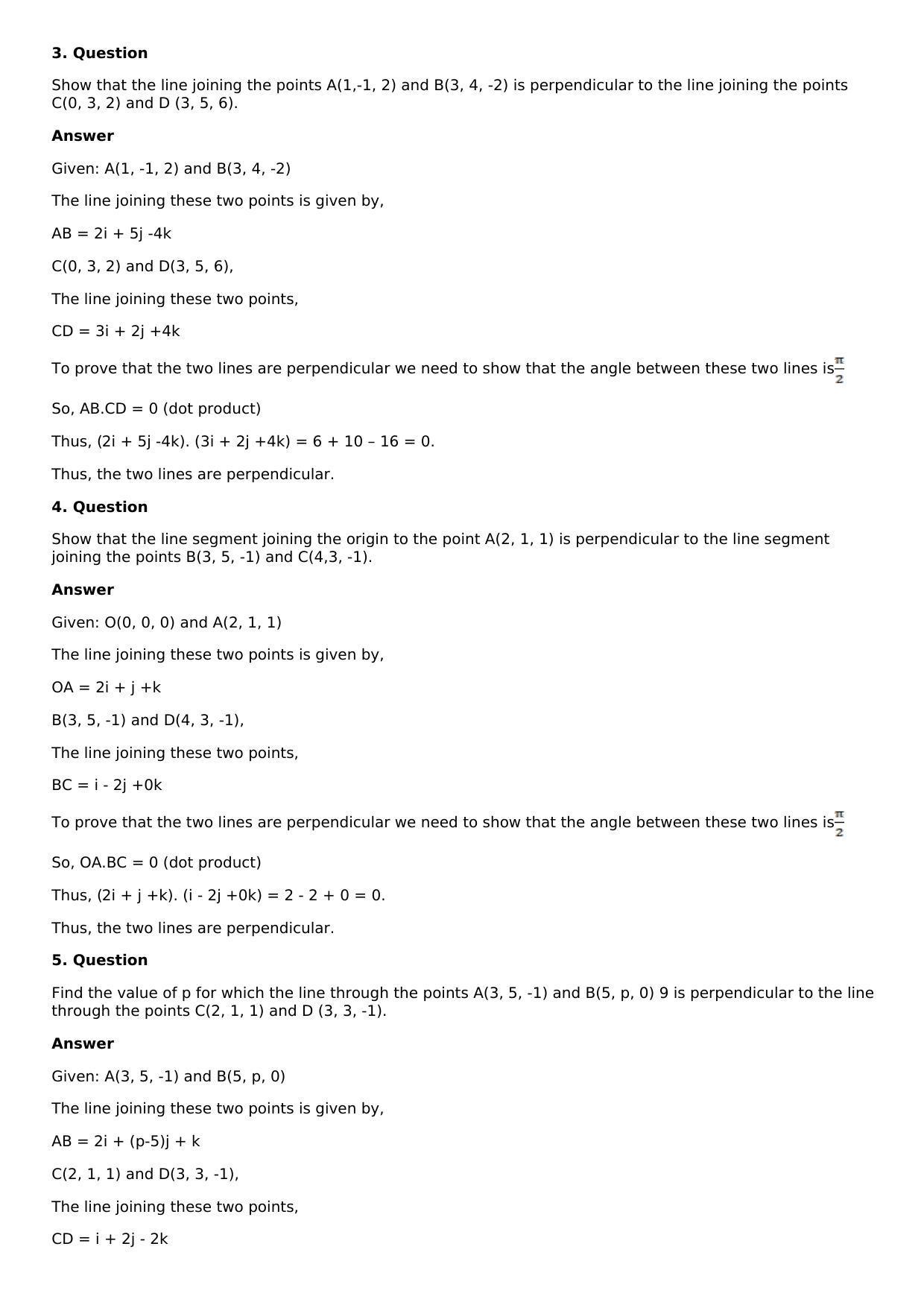 Chapter 26: Fundamental Concepts of 3-Dimensional Geometry Solutions: RS Aggarwal Class 12 Solutions - Page 3