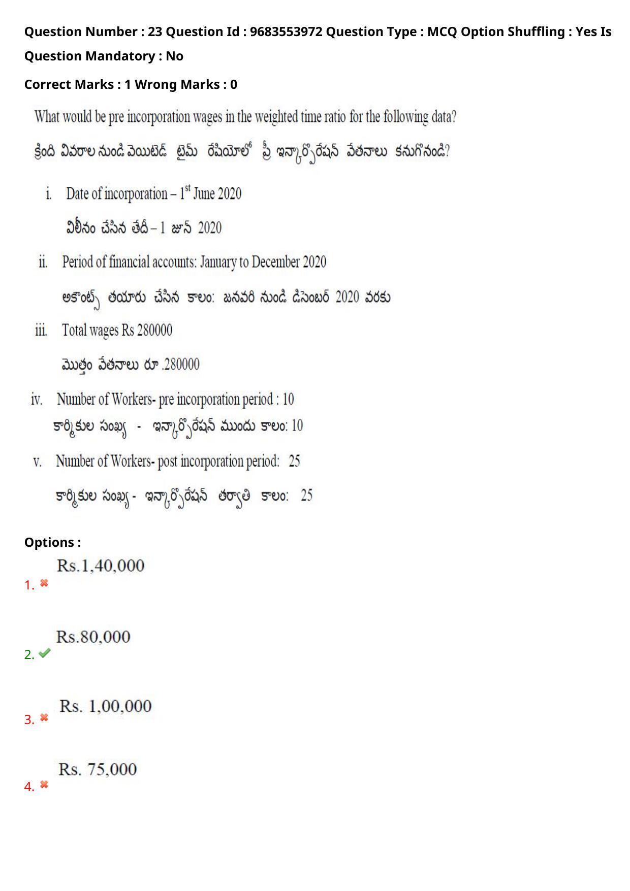 TS CPGET 2021 M.Com (Shift 1) Question Paper with Answer Key - Page 24