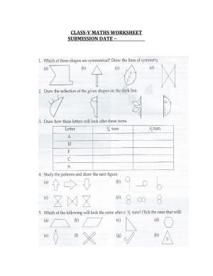 Worksheet for Class 5 Maths Shapes Assignment 2