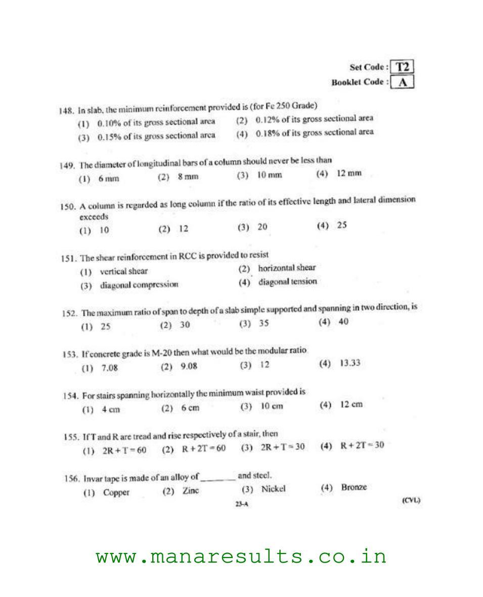 AP ECET 2015 Civil Engineering Old Previous Question Papers - Page 22