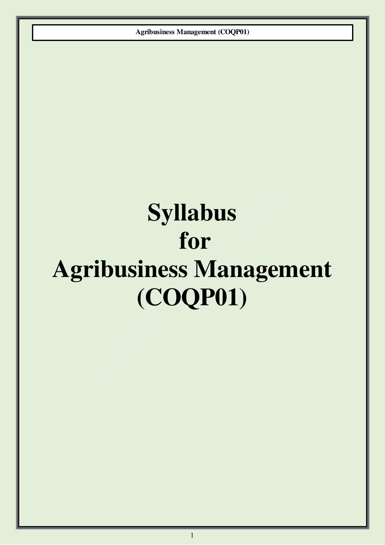 CUET PG Common Syllabus - Page 1
