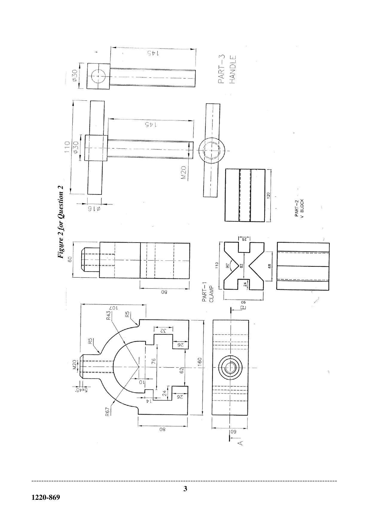 ISC Class 12 2020 Geom & Mech. Drawing Question Paper - Page 3