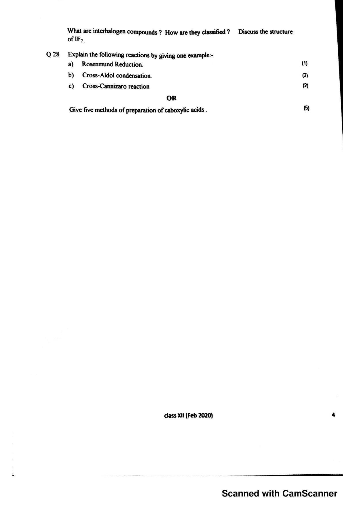 JKBOSE Class 12 Chemistry Model Question Paper 2023 - Page 3