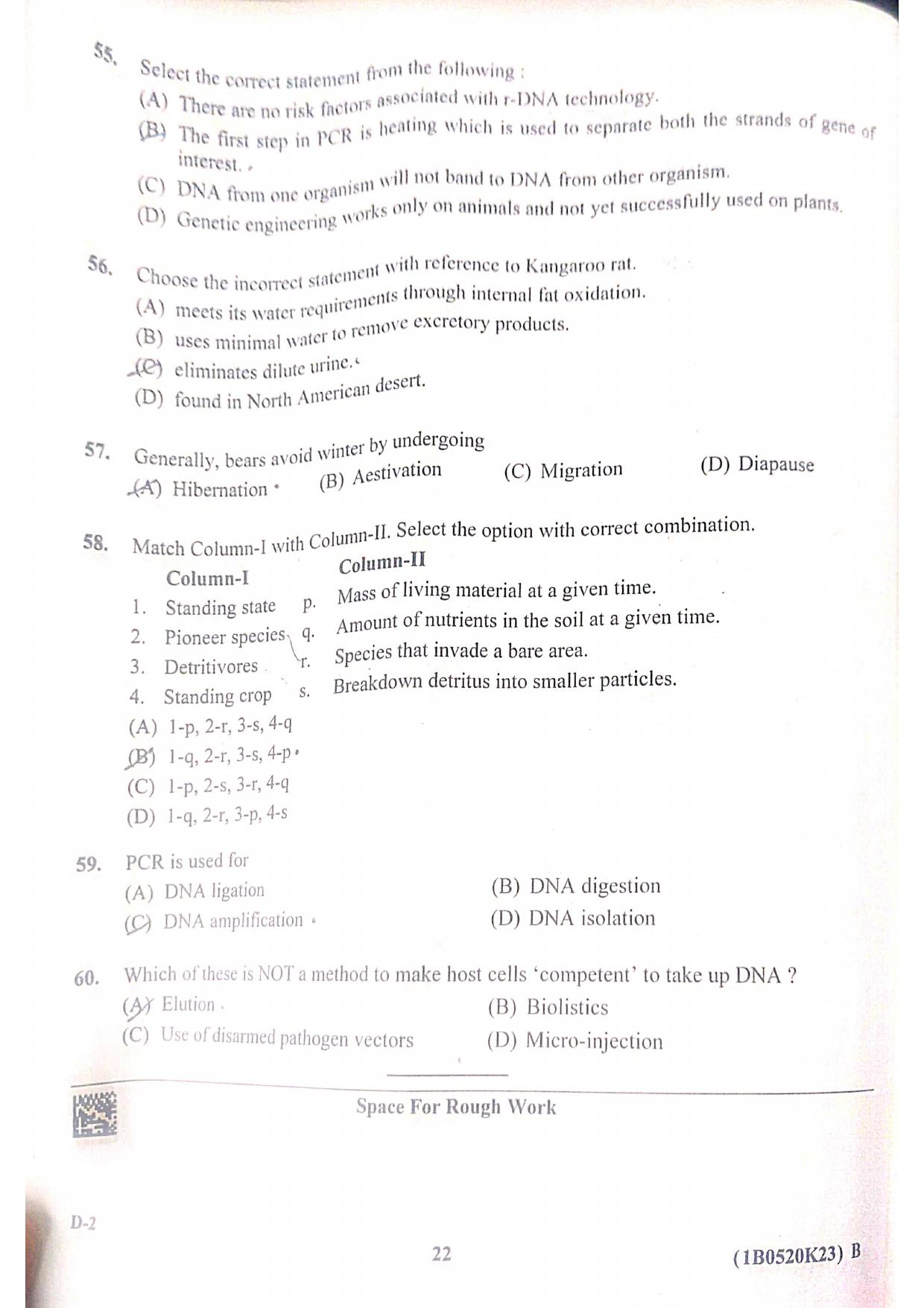 KCET 2023 Biology Set D-2 Question Paper - Page 10
