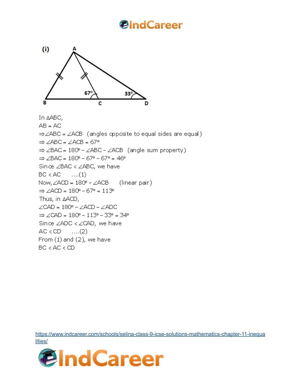 Selina Class 9 ICSE Solutions Mathematics : Chapter 11- Inequalities - Page 7