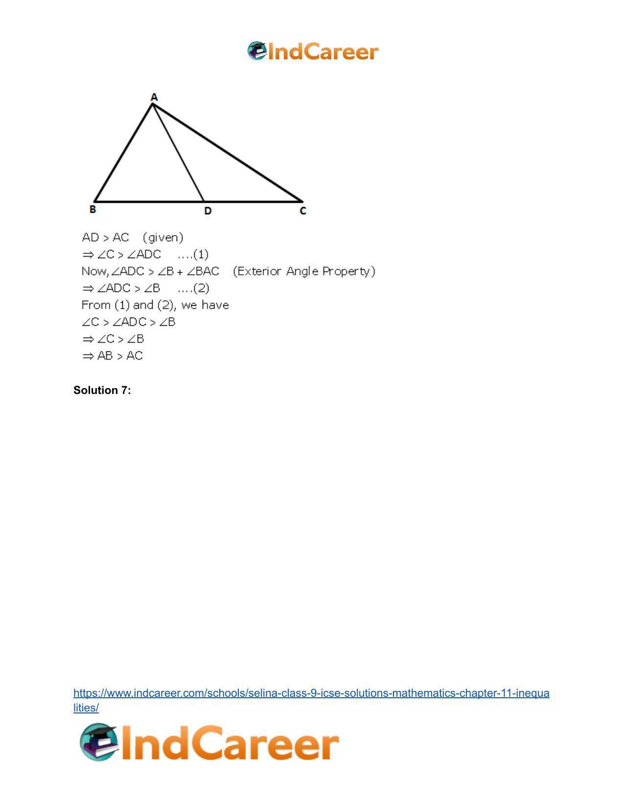 Selina Class 9 ICSE Solutions Mathematics : Chapter 11- Inequalities - Page 10
