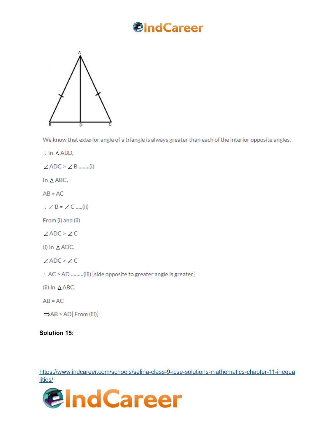 Selina Class 9 ICSE Solutions Mathematics : Chapter 11- Inequalities - Page 21